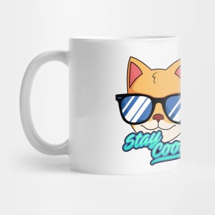 "Stay Cool" Cat w/ Sunglasses Mug